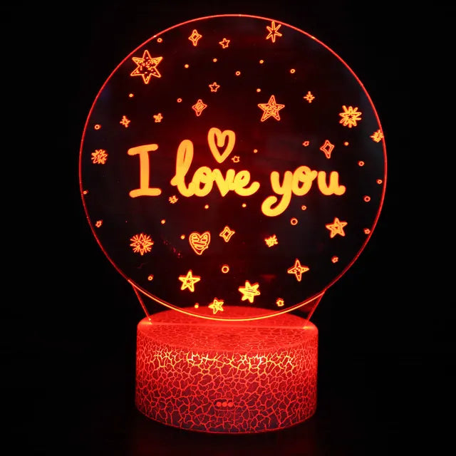 LoveGlow - Romantic LED Heart Night Light with Color Change and Remote Control
