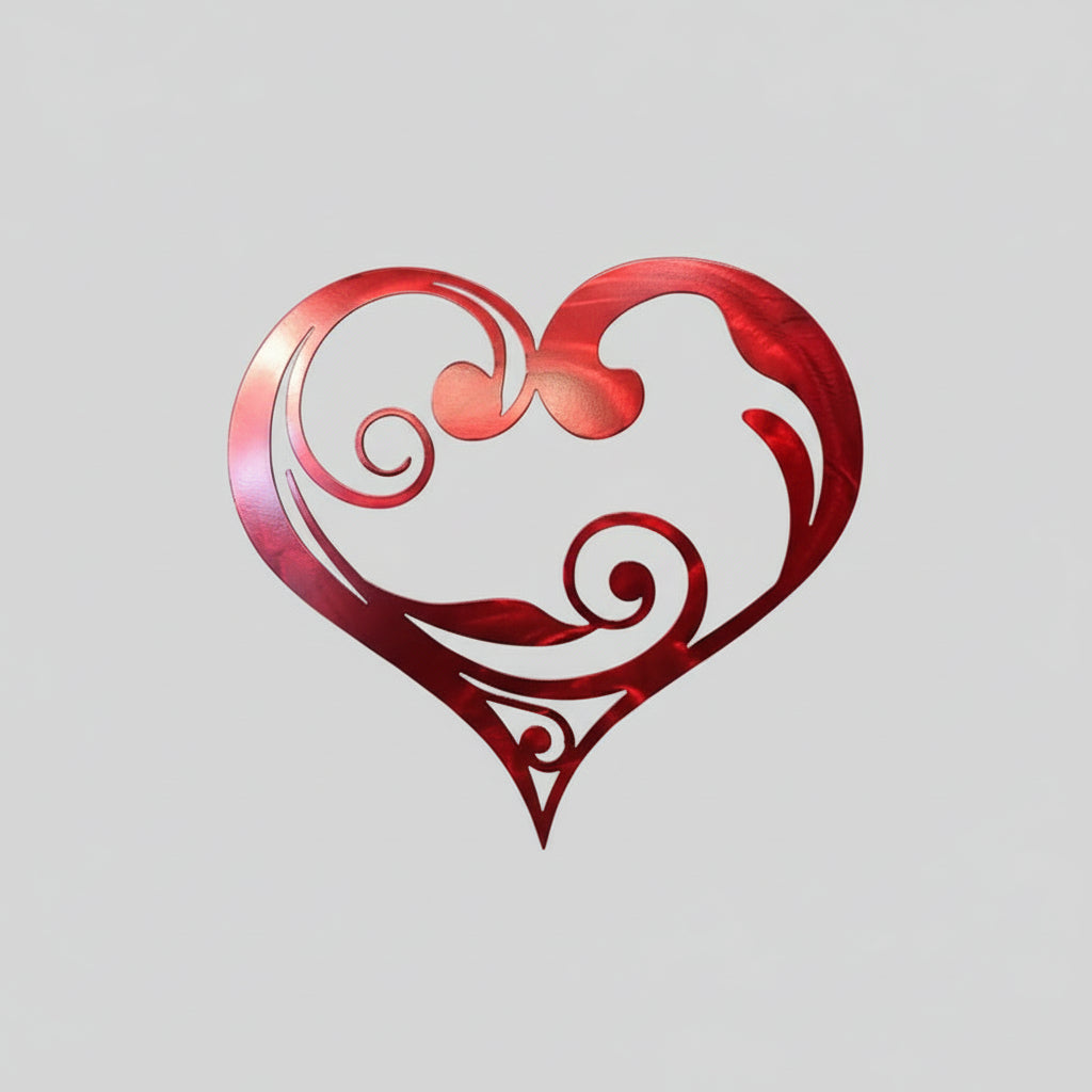 Heart Shaped Metal Wall Decoration Romantic Ornament