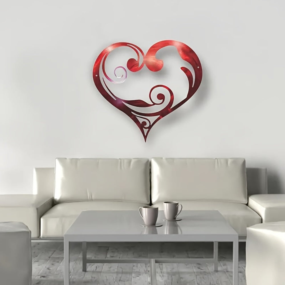 Heart Shaped Metal Wall Decoration Romantic Ornament