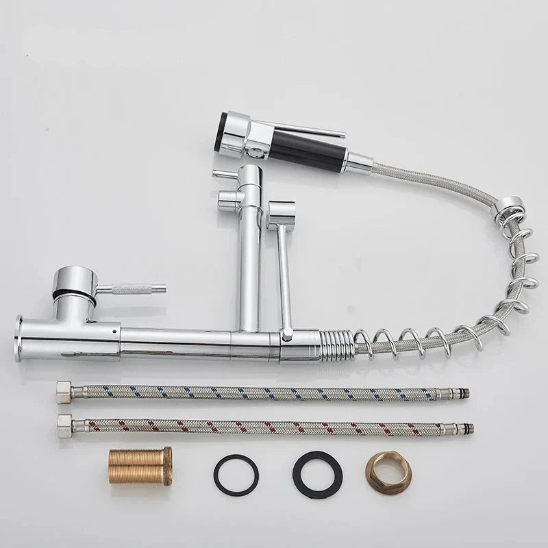 AquaFlex – Retractable Kitchen Faucet with Double Spouts