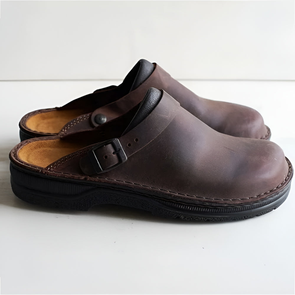 Sapatos de Trabalho Heren Klompen Slip On Ajuste Largo