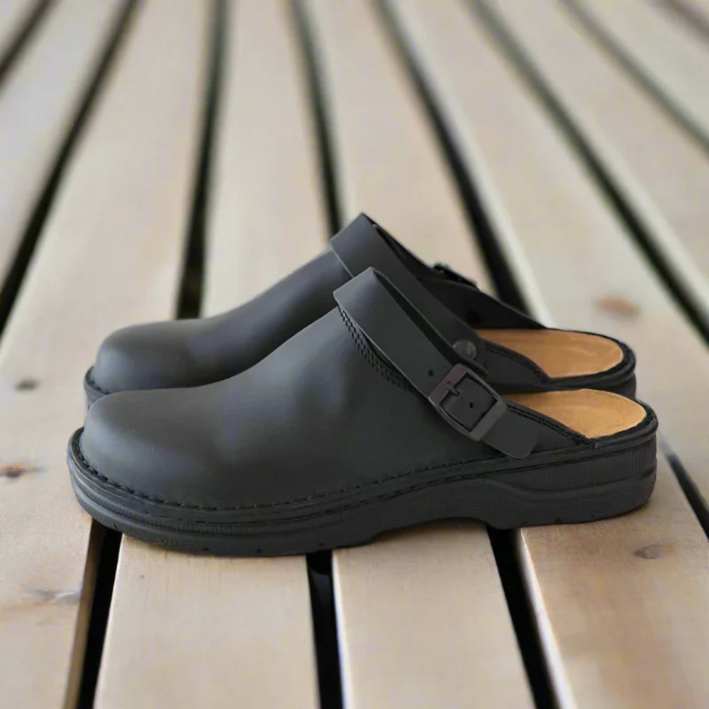Sapatos de Trabalho Heren Klompen Slip On Ajuste Largo