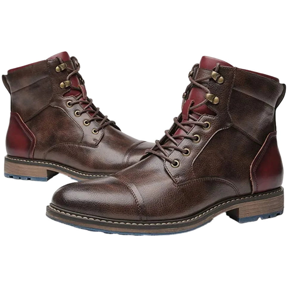 Men's Ankle Boots Lace Up Casual Work Dress Boots