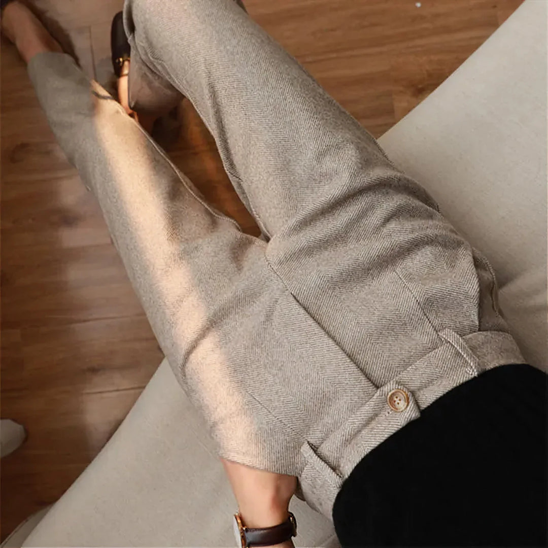 Pantaloni Uomo Slim Fit Eleganti Ufficio