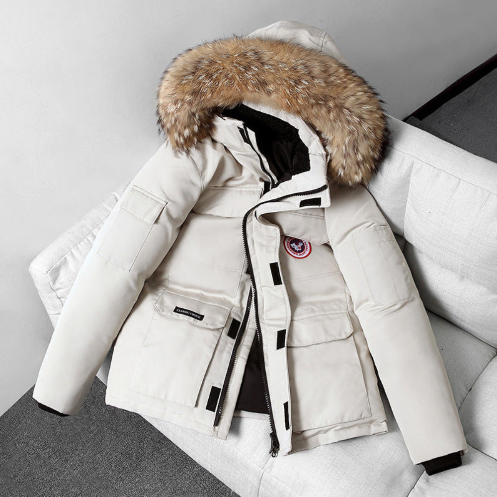 Parka Uomo Imbottitura Piuma Caldo Elegante Funzionale