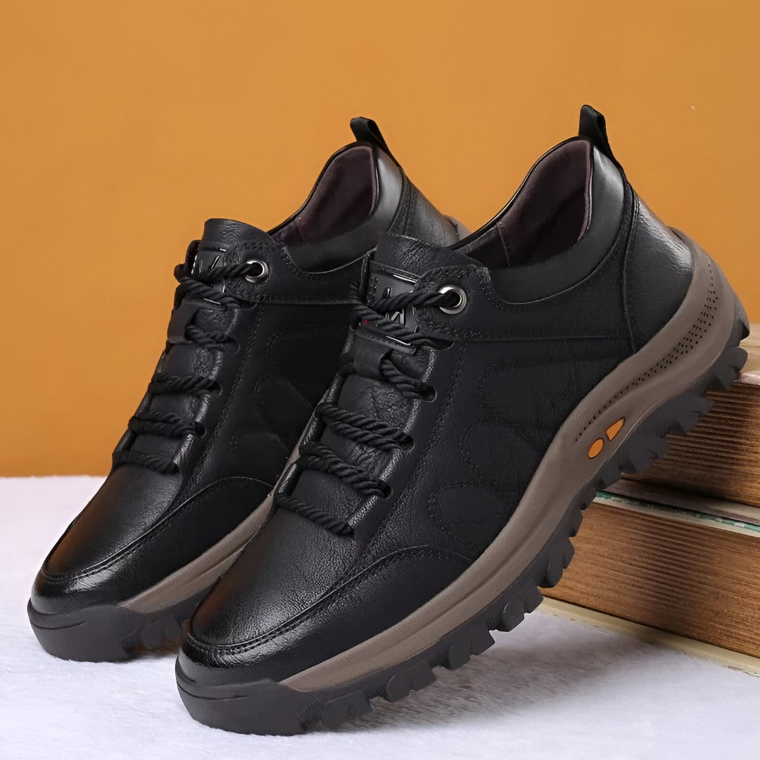 Scarpe Uomo Pelle Impermeabili Stringate Casual