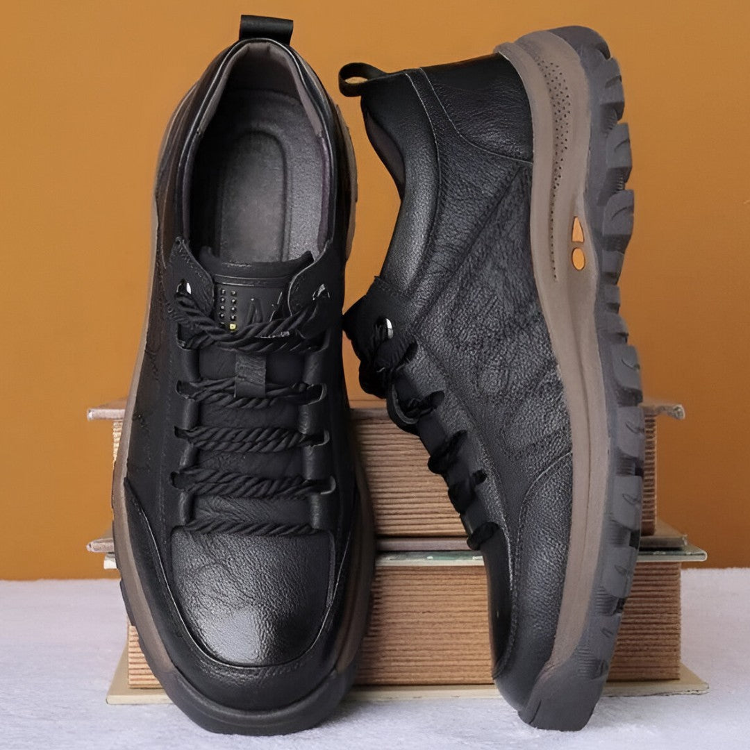 Scarpe Uomo Pelle Impermeabili Stringate Casual