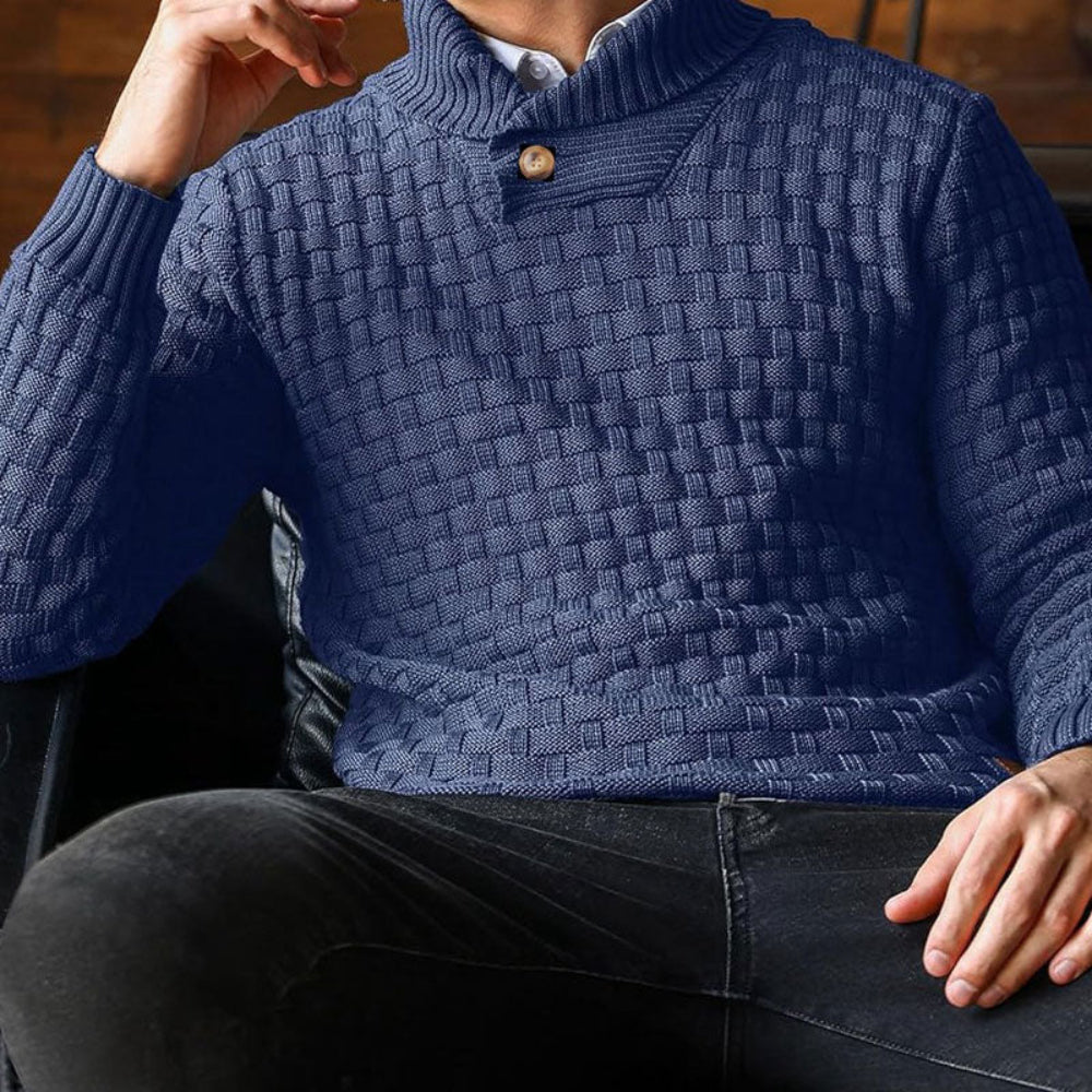 Maglione Uomo Collo Alto Lavorazione Strutturata