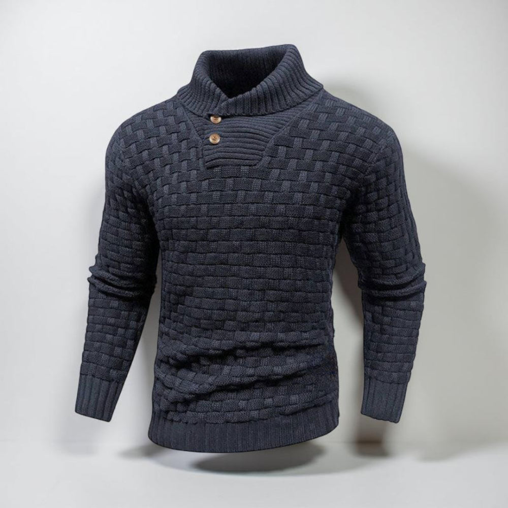 Maglione Uomo Collo Alto Lavorazione Strutturata