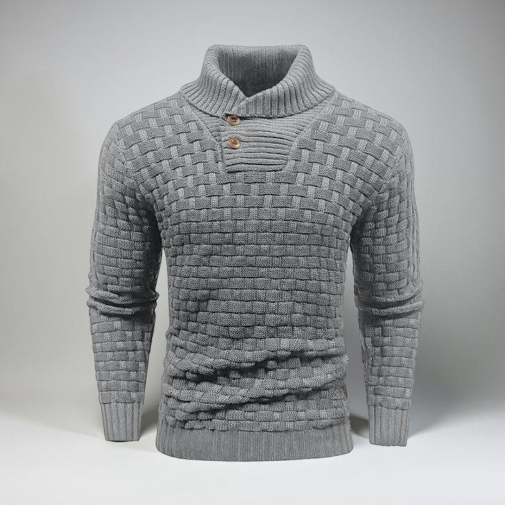 Maglione Uomo Collo Alto Lavorazione Strutturata