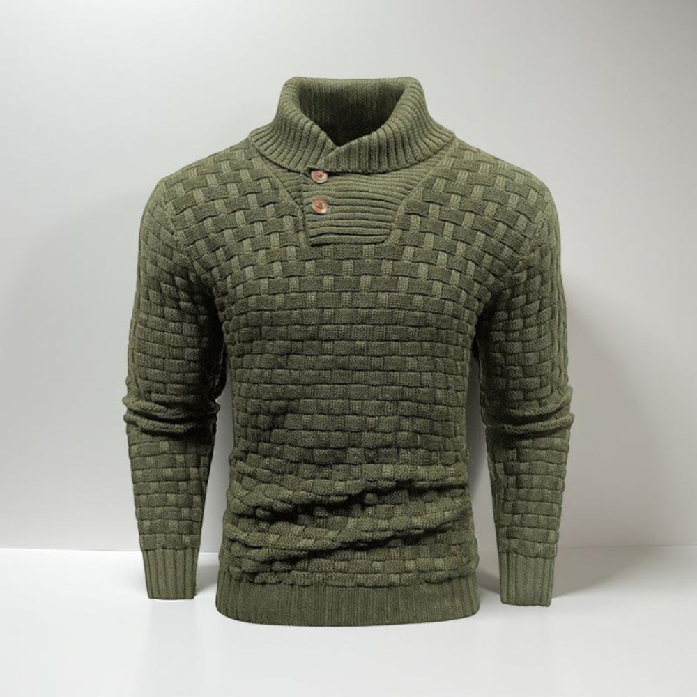 Maglione Uomo Collo Alto Lavorazione Strutturata
