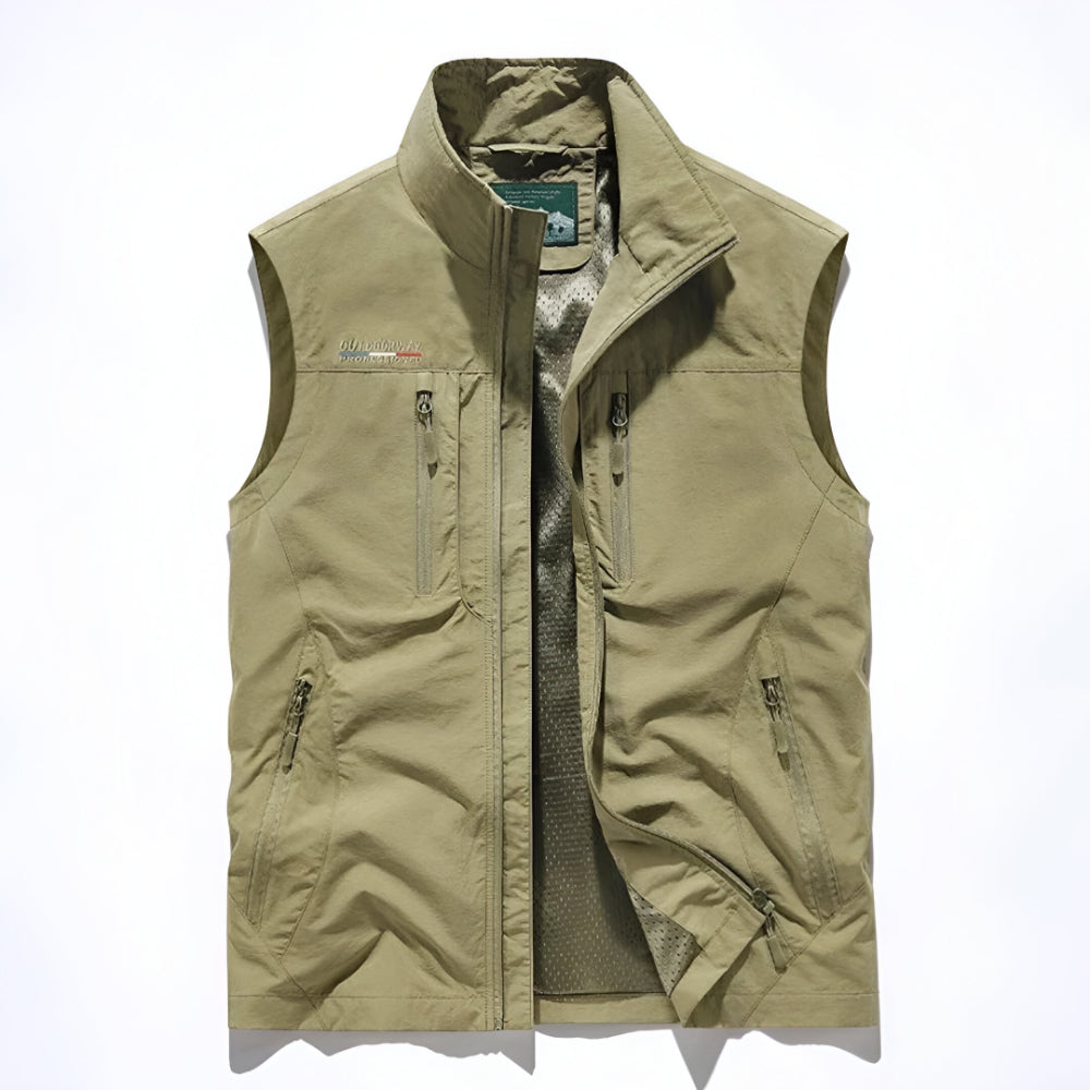 Mens Gilet Outdoor Multi Pocket Utility Vest