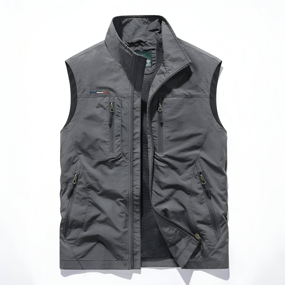 Mens Gilet Outdoor Multi Pocket Utility Vest