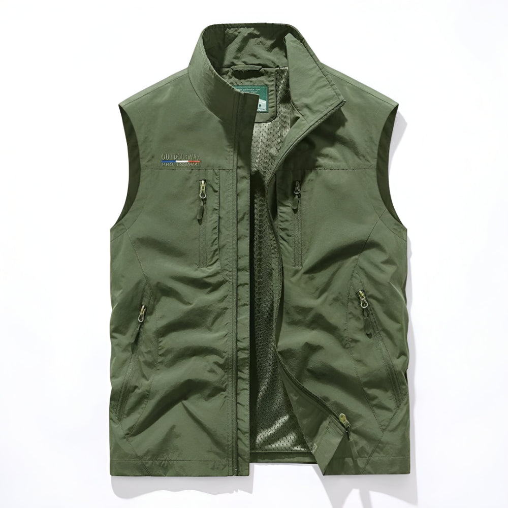 Mens Gilet Outdoor Multi Pocket Utility Vest