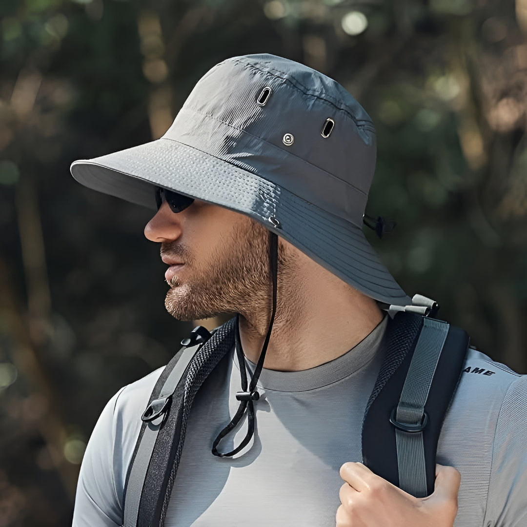 Cappello Trekking Uomo Tesa Larga Protezione UV Traspirante