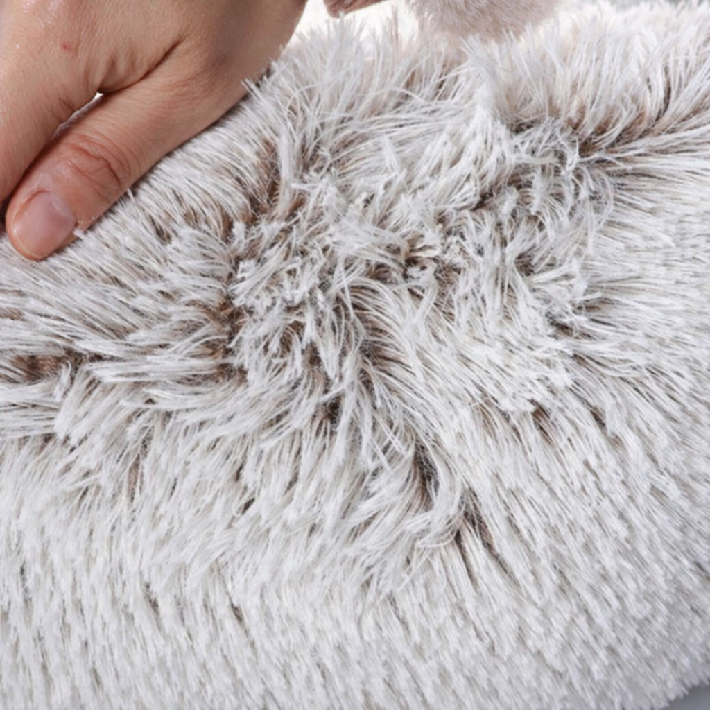 Dog Bed Round Donut Cushion Plush Calming