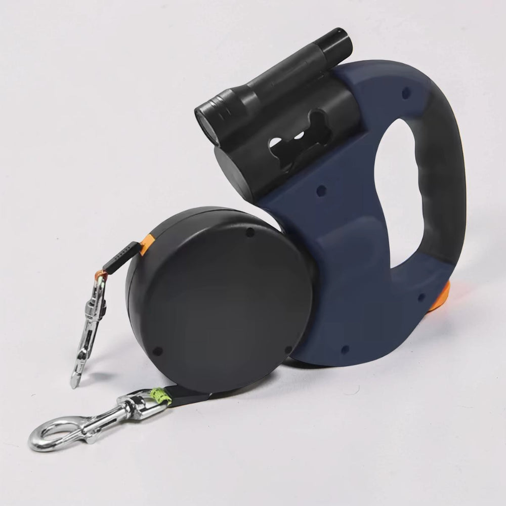 Dog Leash Retractable Double Lead Automatic Walking Control
