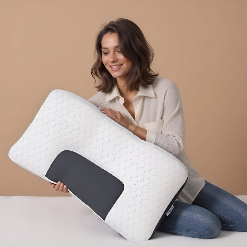Travesseiro Almofada de Dormir Apoio para o Pescoço Forma Ergonómica