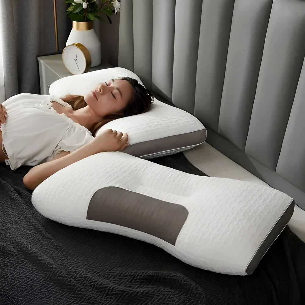 Travesseiro Almofada de Dormir Apoio para o Pescoço Forma Ergonómica