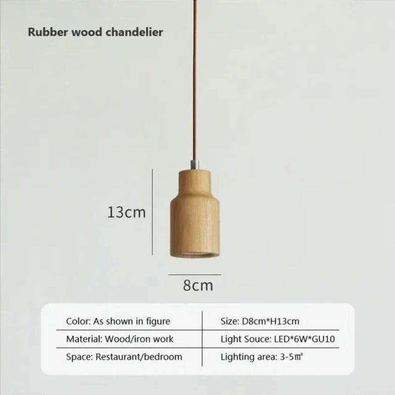 NordicGlow - Candeeiro Suspenso Escandinavo em Madeira
