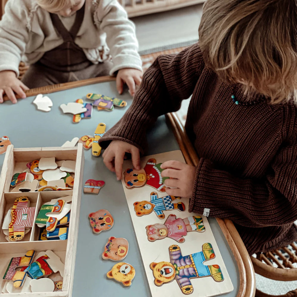 Gioco Bambini Puzzle Vestiti Personaggi Abbinamento Creativo