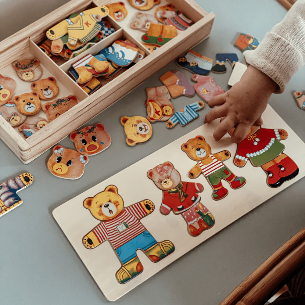 Gioco Bambini Puzzle Vestiti Personaggi Abbinamento Creativo