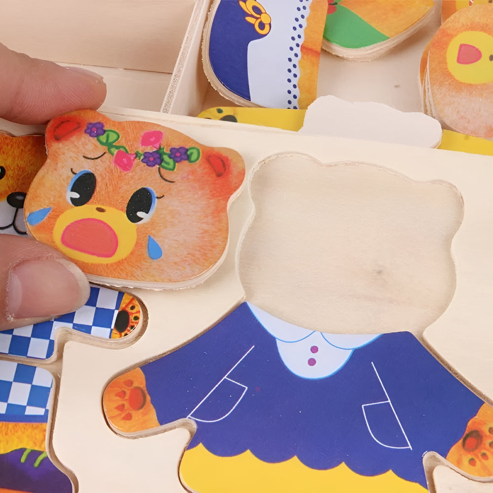 Gioco Bambini Puzzle Vestiti Personaggi Abbinamento Creativo