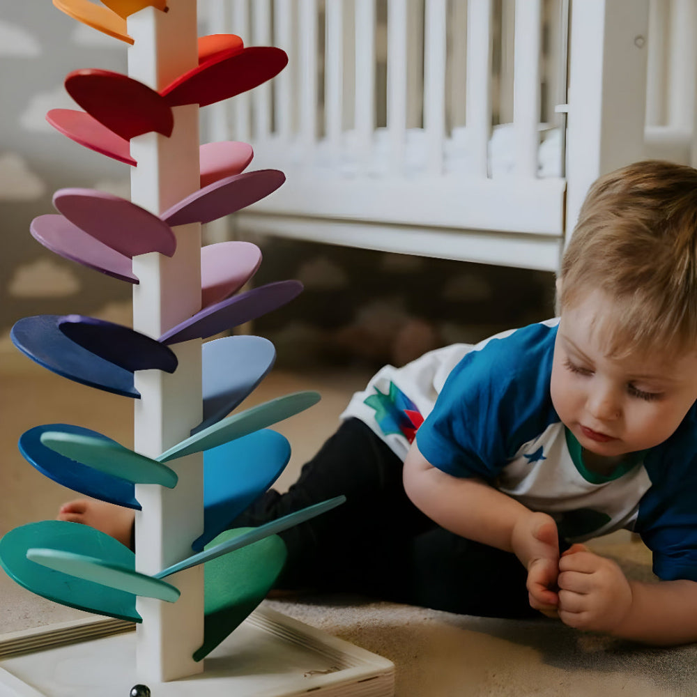 Wooden Marble Run Sound Tower Educational Toy for Children