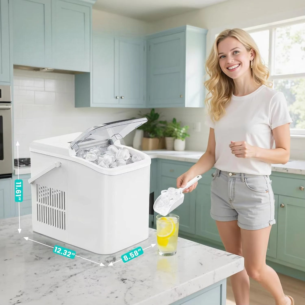 Ice Cube Maker Compact Portable Fast Ice Making Device