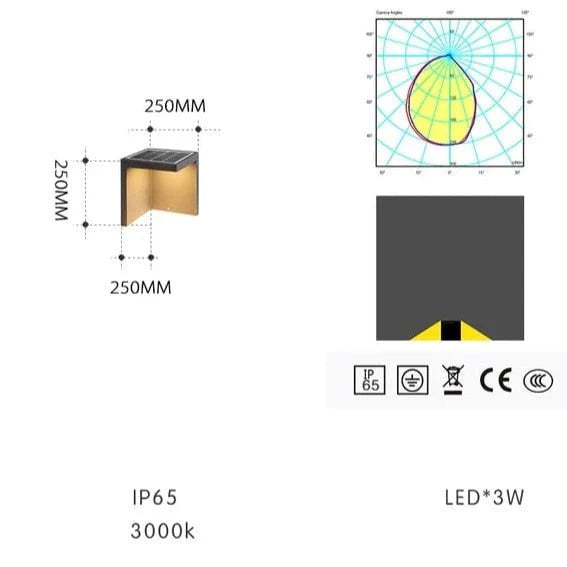 Block Lane Outdoor Solar Light - Solar Buitenlamp