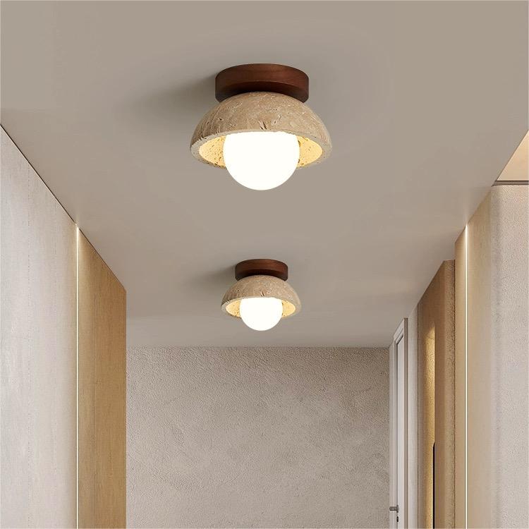 Industriale Moderna Lampada da Parete in Pietra Beige