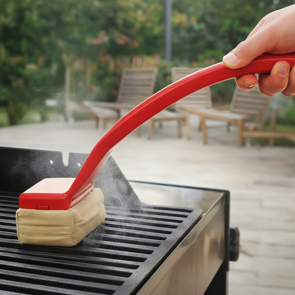 Grill Brush Steam Brush-Free Long Handle Safe Cleaning