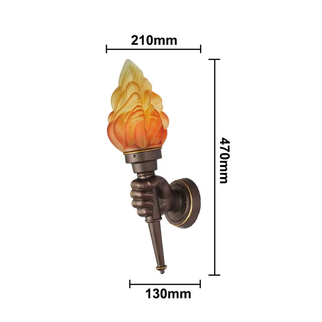 TorchGlow - Torcia Industriale da Parete in Stile Vintage – Lampada da Parete Creativa