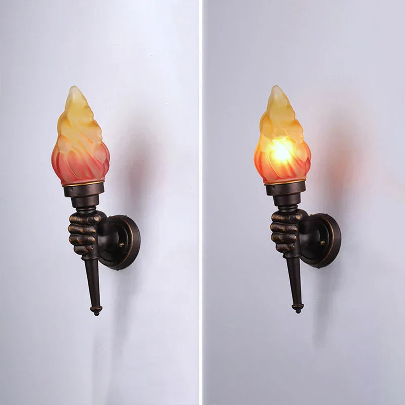 TorchGlow - Torcia Industriale da Parete in Stile Vintage – Lampada da Parete Creativa