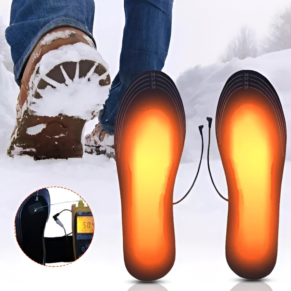 Heated USB Rechargeable Insoles Adjustable Warmth Shoes
