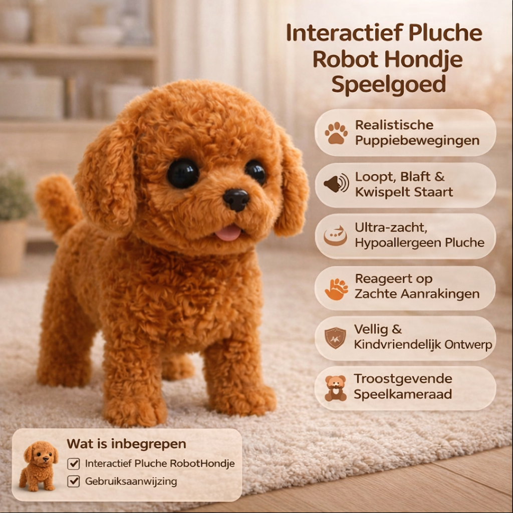 Robot Cane Peluche Interattivo Bambini Cucciolo Realistico