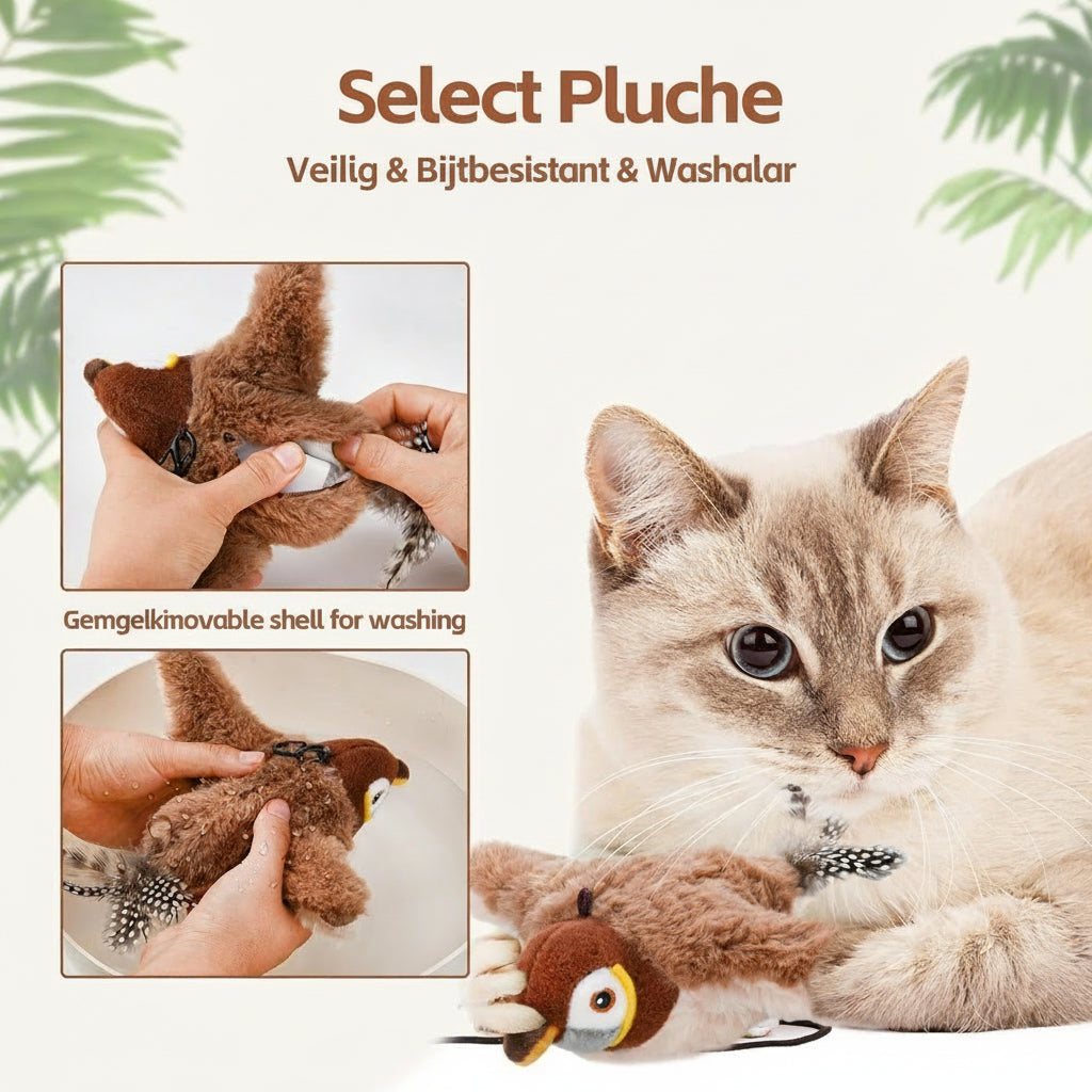 Interactive Cat Toy Bird with Realistic Sounds and Flapping Action 3