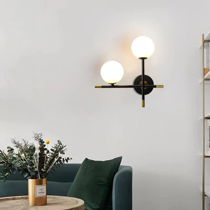 GlobeGlow - Lampada da parete LED moderna con sfere di vetro Illuminazione elegante