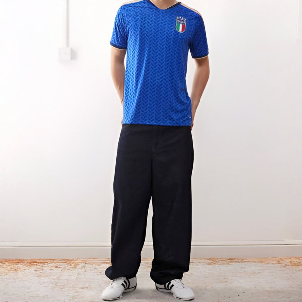 Maglia Italia Mondiali 2026 Uomo Maglia da Calcio Sportiva T-Shirt