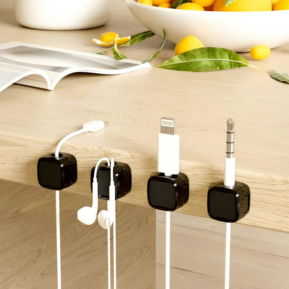 Organizzatore Cavi Magnetico Supporto Scrivania Clip Gestione