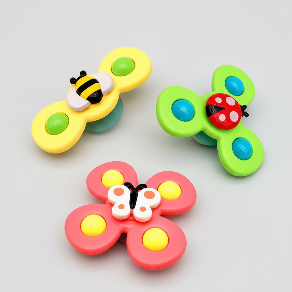 Gioco Sensoriale Bambini Ventosa Rotante Colorato