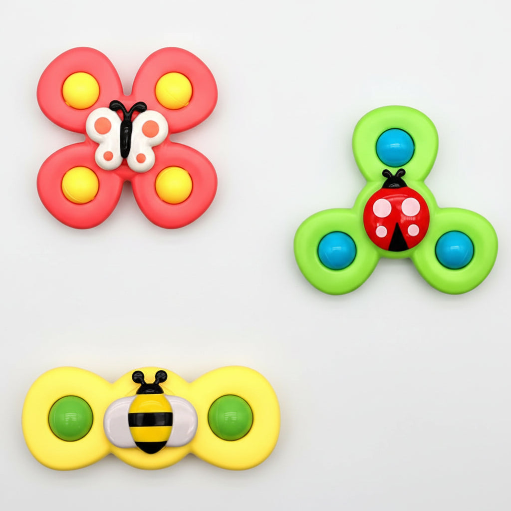 Gioco Sensoriale Bambini Ventosa Rotante Colorato