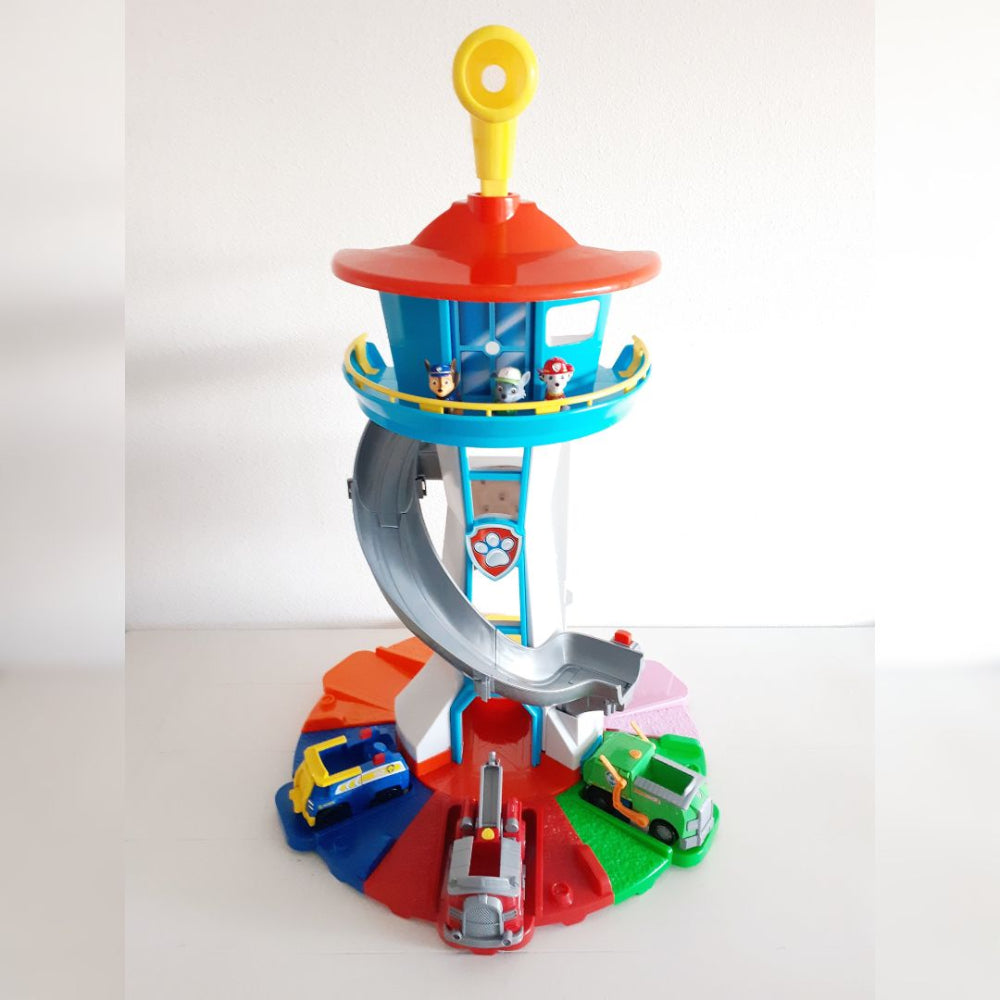 Kids Slide Playset Tower with Colorful Toy Cars for Indoor Outdoor Fun 1