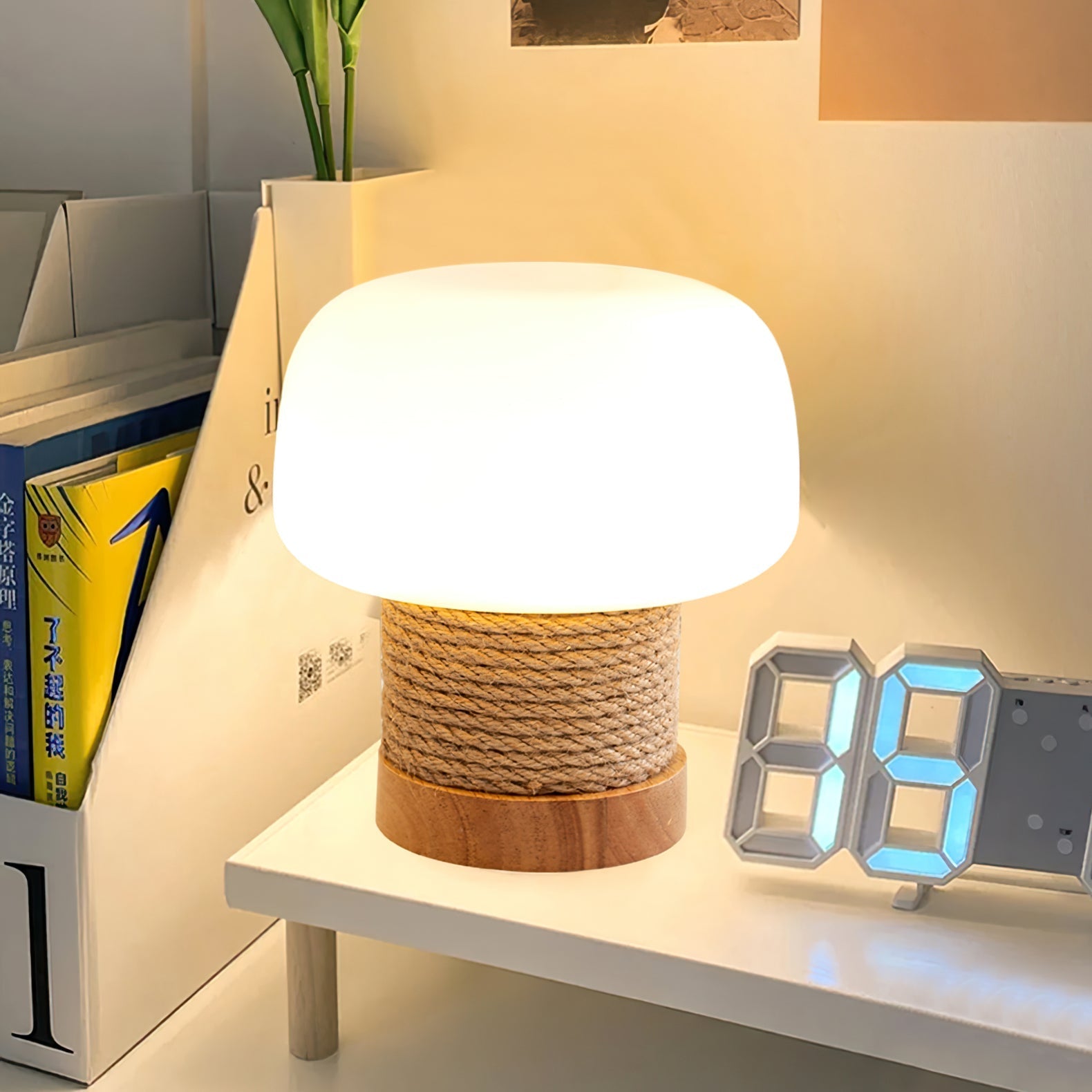 LumiWood - Modern Table Lamp with Wooden Base