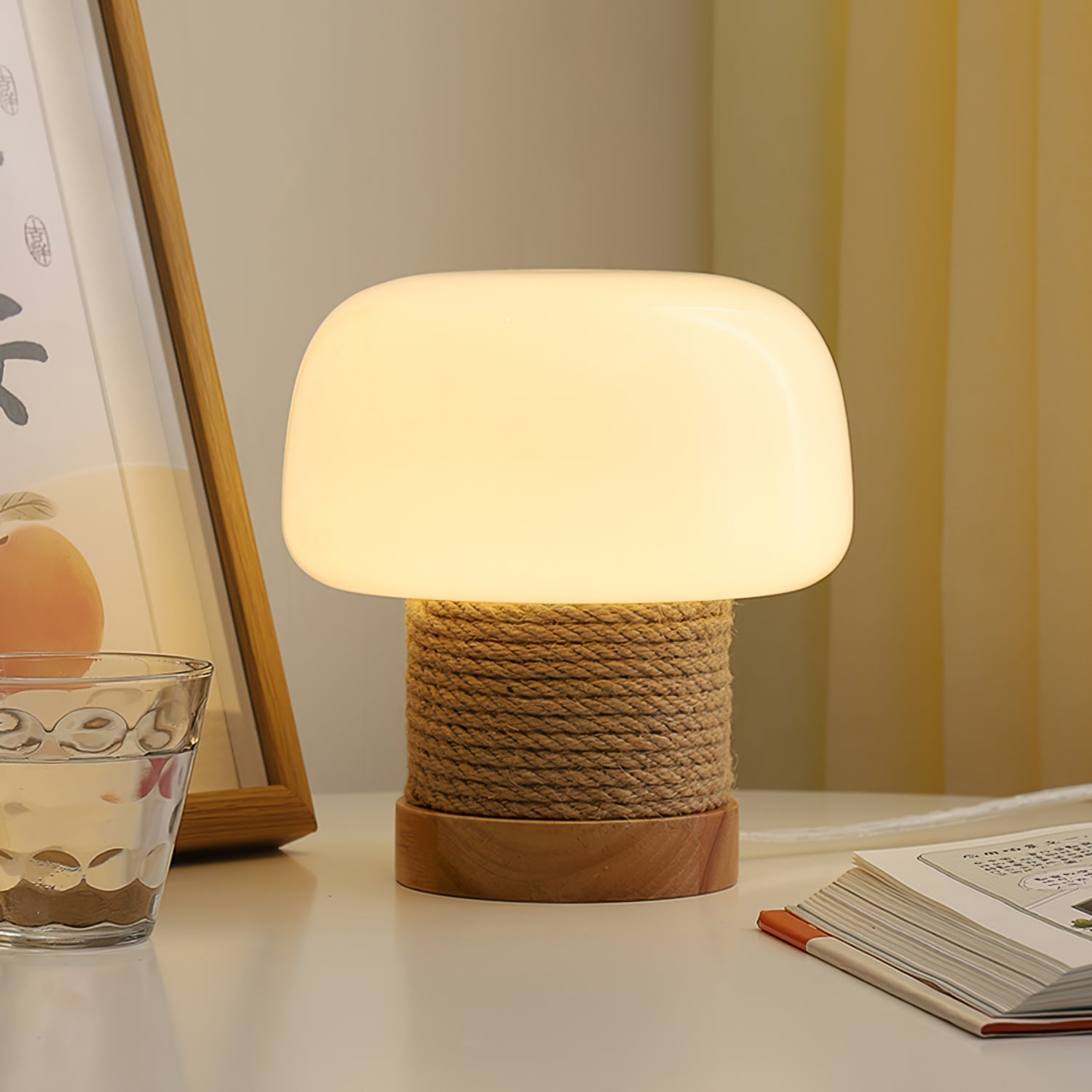 LumiWood - Modern Table Lamp with Wooden Base
