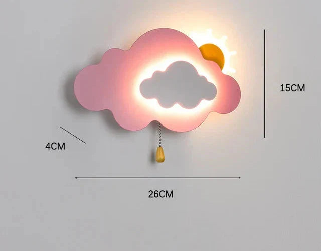 SkyGlow - LED Cloud Wall Lamp with Pull Cord, Dimmable