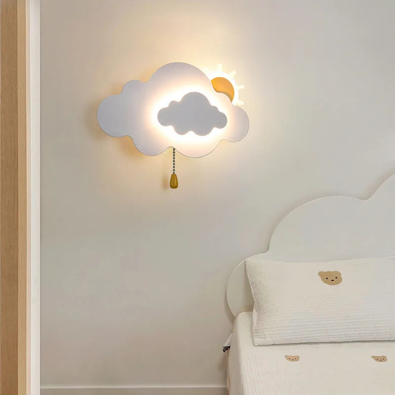 SkyGlow - LED Cloud Wall Lamp with Pull Cord, Dimmable