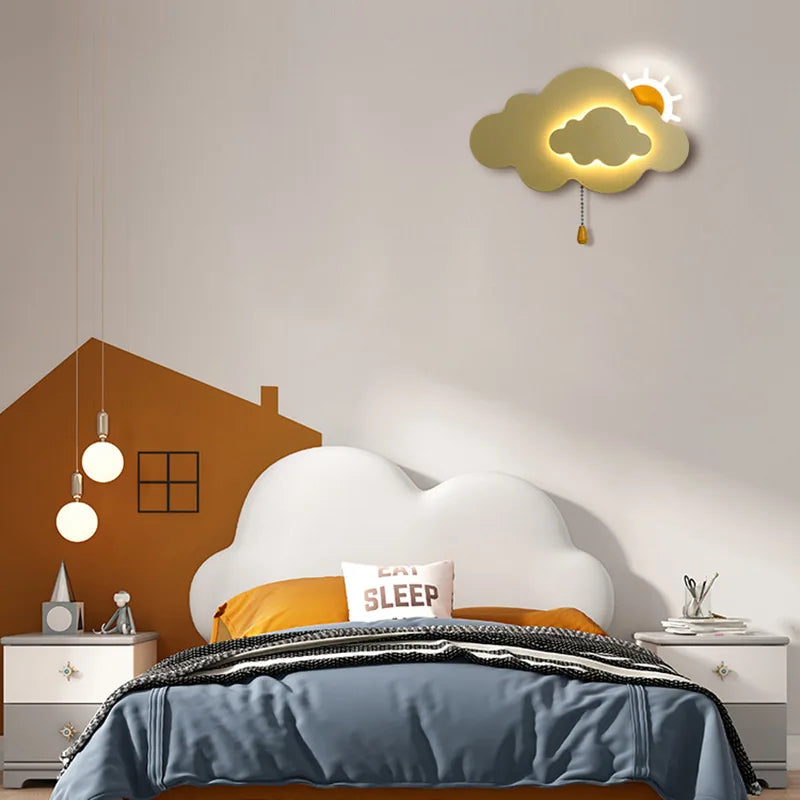 SkyGlow - LED Cloud Wall Lamp with Pull Cord, Dimmable