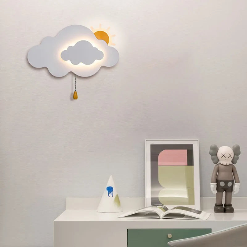 SkyGlow - LED Cloud Wall Lamp with Pull Cord, Dimmable