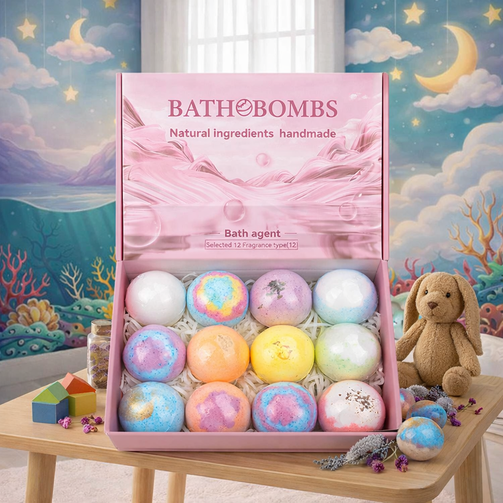 Bombe Bagno Bambini Set Colorate Profumate Sorpresa Gioco